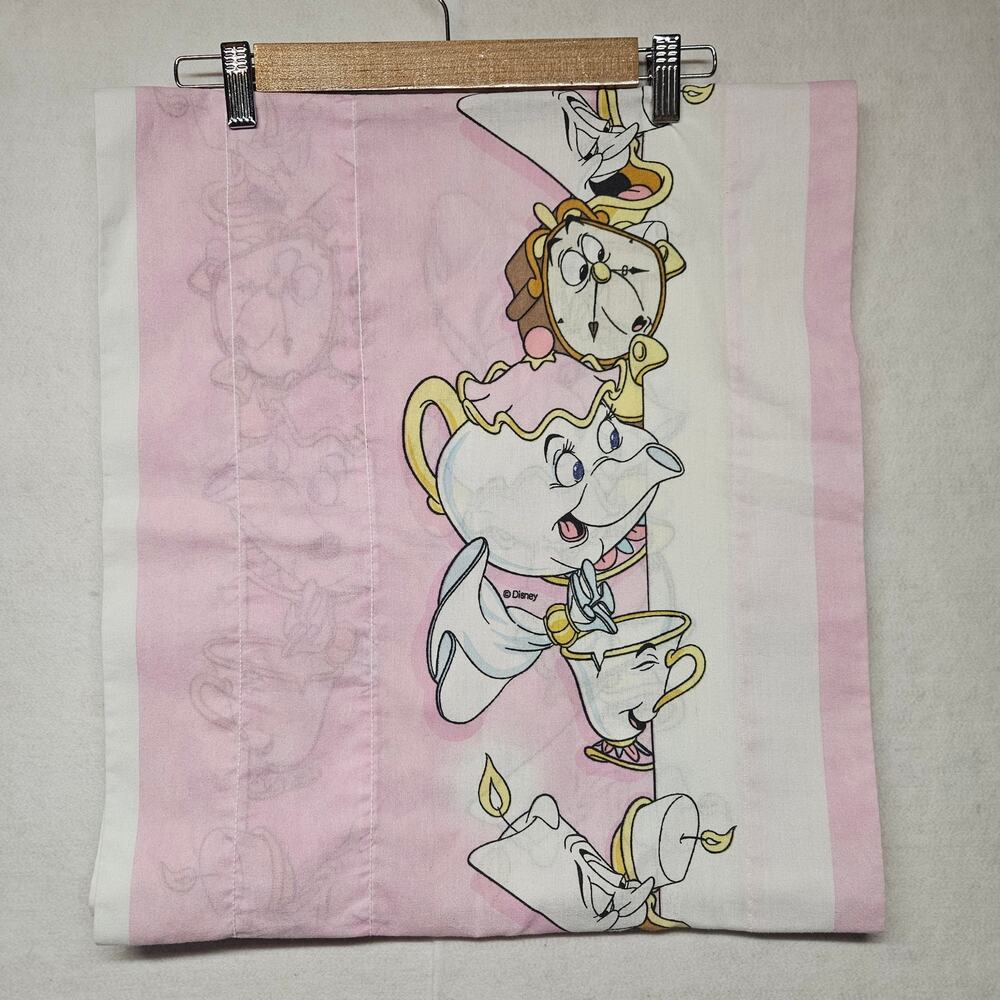 Vintage Disney Beauty and the Beast Light Pink Window Valance 78" x 17"